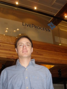 Paul Ruderman, in LiveProcess' loft-like headquarters