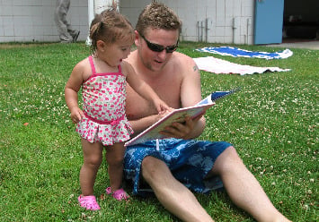 Reading is popular at Verona Pool.