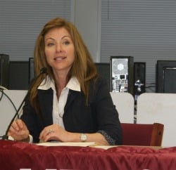 Dawn DuBois, who resigned from the Board of Education in September.