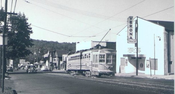 Verona used to have a trolley on Bloomfield Avenue--and a movie theater.