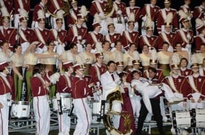 The marching band in competition two years ago.