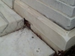 The front steps at HBW are part of $9.1 million in needed repairs that have been identified at Verona schools. 