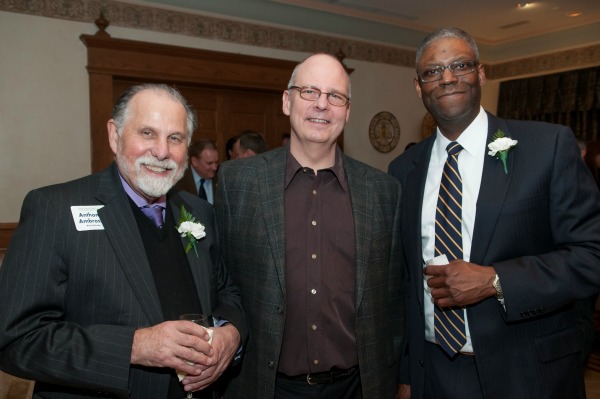 Kip’s Castle Park Conservancy Board Member Anthony Ambrosio, Jim Lukas and  Vice Chairman Fred Goode enjoyed the Conservancy’s recent event to raise money for the Essex County Kip’s Castle Park at a recent event. (Credit: Howard Heyman)