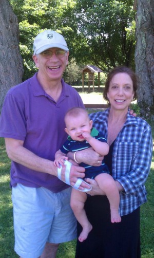 Teena Schwartz with her husband and grandson.