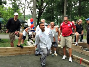 At last year's Bocce Bash, Fasano got to go up against the Cake Boss, Buddy Valastro