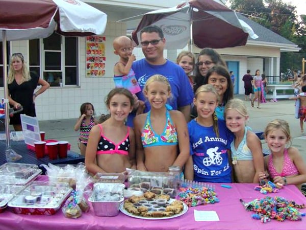 Last summer's Team Zoey fundraiser was a big success. That's Zoey with her dad in back.