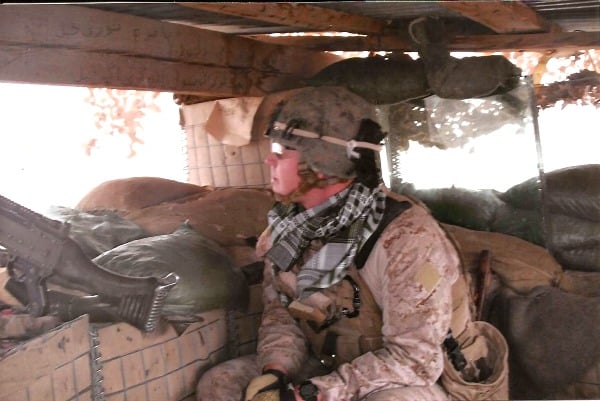 Lance Corporal Vincent J. Camerota on patrol in Afghanistan.