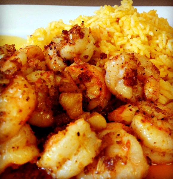 Spanish garlic shrimp, a lunch special at Cafe Alba