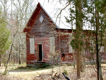 An abandoned school house in the Wharton State Forest (via Flickr)