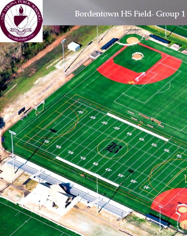 Forte showed this photo of multi-sports turfing at Bordentown High School.
