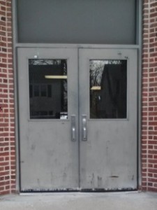 There are dilapidated doors and paving at every school.