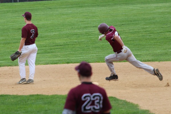 There wasn't much that Becton could do but watch after Tom DeNicola hit his triple 
