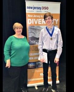 Barbara Kistner, seen here with former student Lucas Konrad-Parisi, was a social studies teacher at HBW and National History Day advisor.