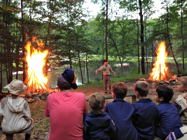 Verona Cub Scout Pack 32 attends closing ceremonies at Camp Lewis.