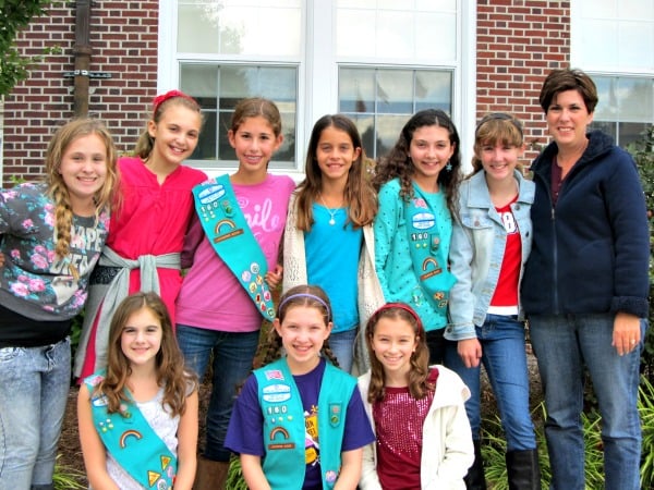 Verona Girl Scout Troop 160: (bottom, l-r) Amanda Caldera, Kara Johansen, Grace Russo; (top) Olivia Vasalani, Isabella Hussar, Kristen Brown, Alison Zanders, Emily Wynne, Jordan Stafford, Jodi Brown