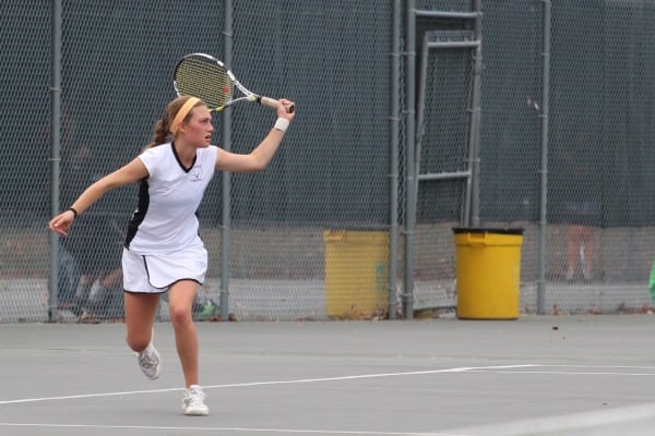Caroline Chivily won her sets 6-3, 6-1.