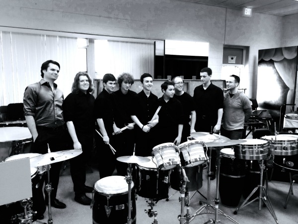 Members of last year's Verona percussion ensemble at Necessary Noise.