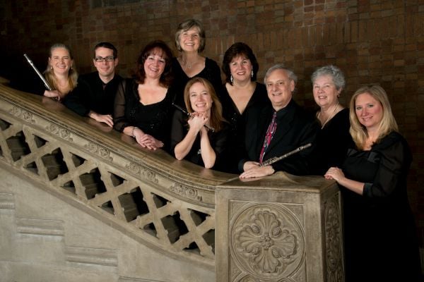 Caldwell University Music department faculty Rebecca Vega (far right) is a member of Uptown Flutes which performed with composer and flutist Valerie Coleman at the Kennedy Center in Washington, D.C. on August 12.