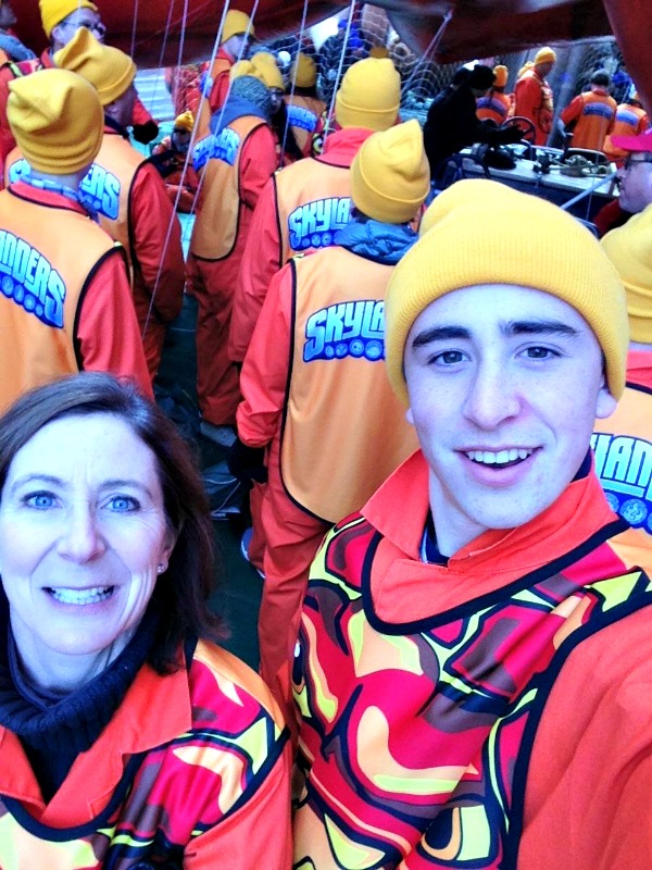 Ann and Billy Gault are part of the Skylanders' Eruptor team in the Macy's Thanksgiving Parade.