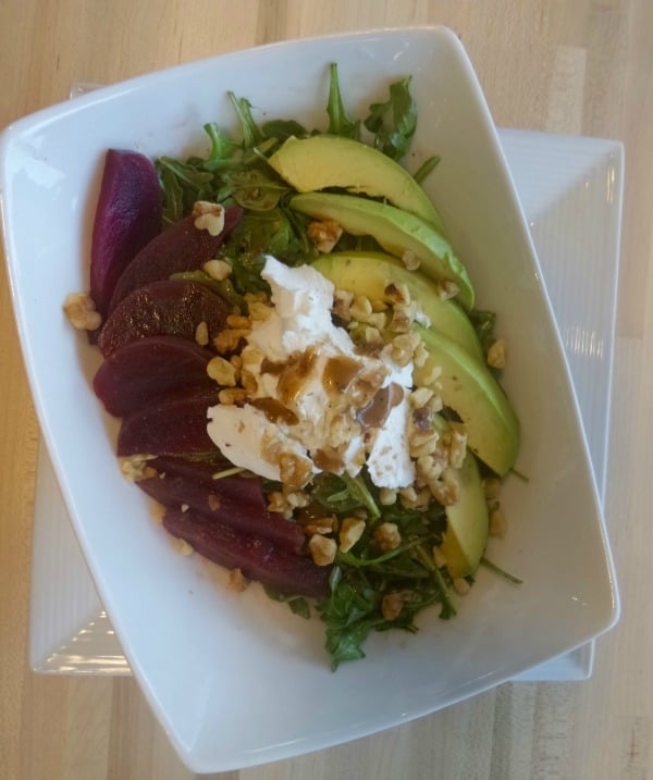 A beet and avocado salad at the new Verona Diner.