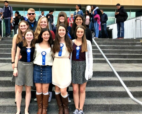 HBW's winners at the regional competition for New Jersey History Day, a precursor to the National History Day championship.