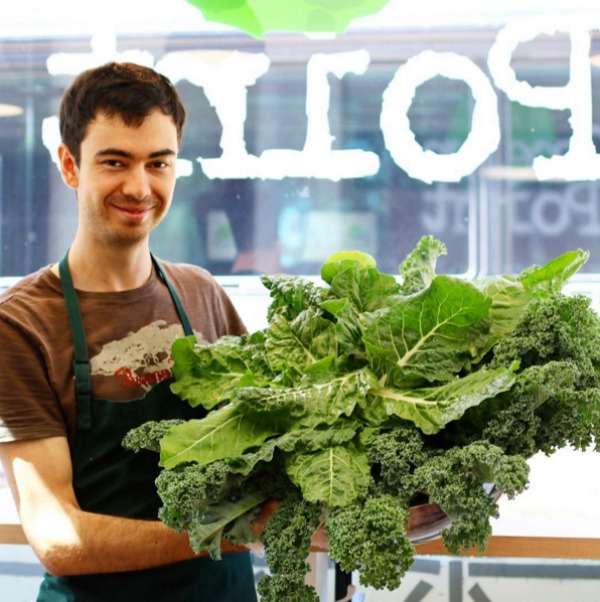 Green Point Juicery gets its kale from Morgan's Farm in Cedar Grove.