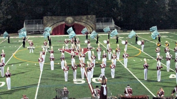 Verona High School’s Marching Maroon and White performed its musical program, “A Night at the Opera,” in exhibition at the annual Band Festival held on Saturday, October 15, at Thomas J. Sellitto Field.  The drum major for the Marching Maroon and White is Mia Corbett and the band director is Erik Lynch. (Photographer: Lauren Dubnik)
