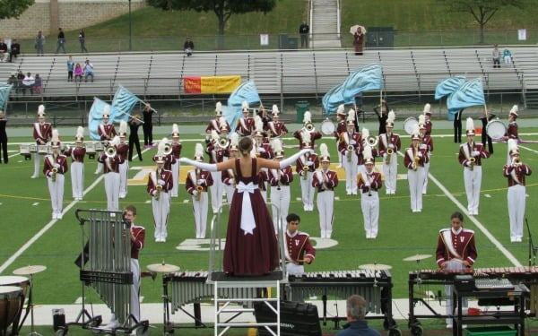 Verona’s Marching Maroon and White performed its musical program, “A Night at the Opera,” in competition at Montville High School on October 1.  (Photographer: Lauren Dubnik Ziolkowski)