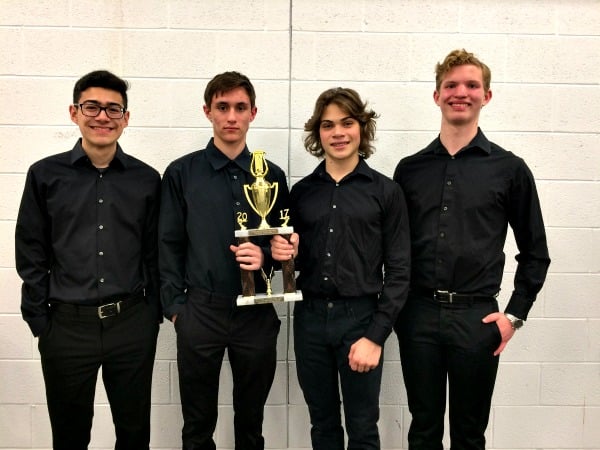 Brass section leaders (l-r): Mark Walsh, Jimmy Loudon, Christian Serino and Colin Vega